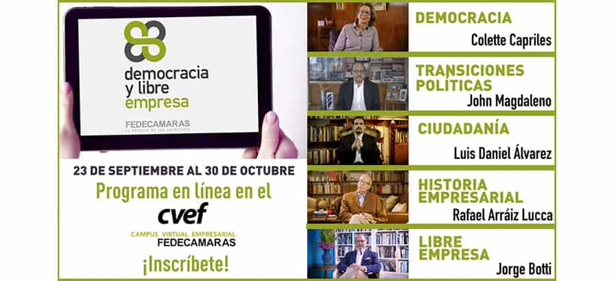 Fedecámaras invita a participar en Programa “Democracia y Libre Empresa” Fedecámaras invita a participar en Programa “Democracia y Libre Empresa”