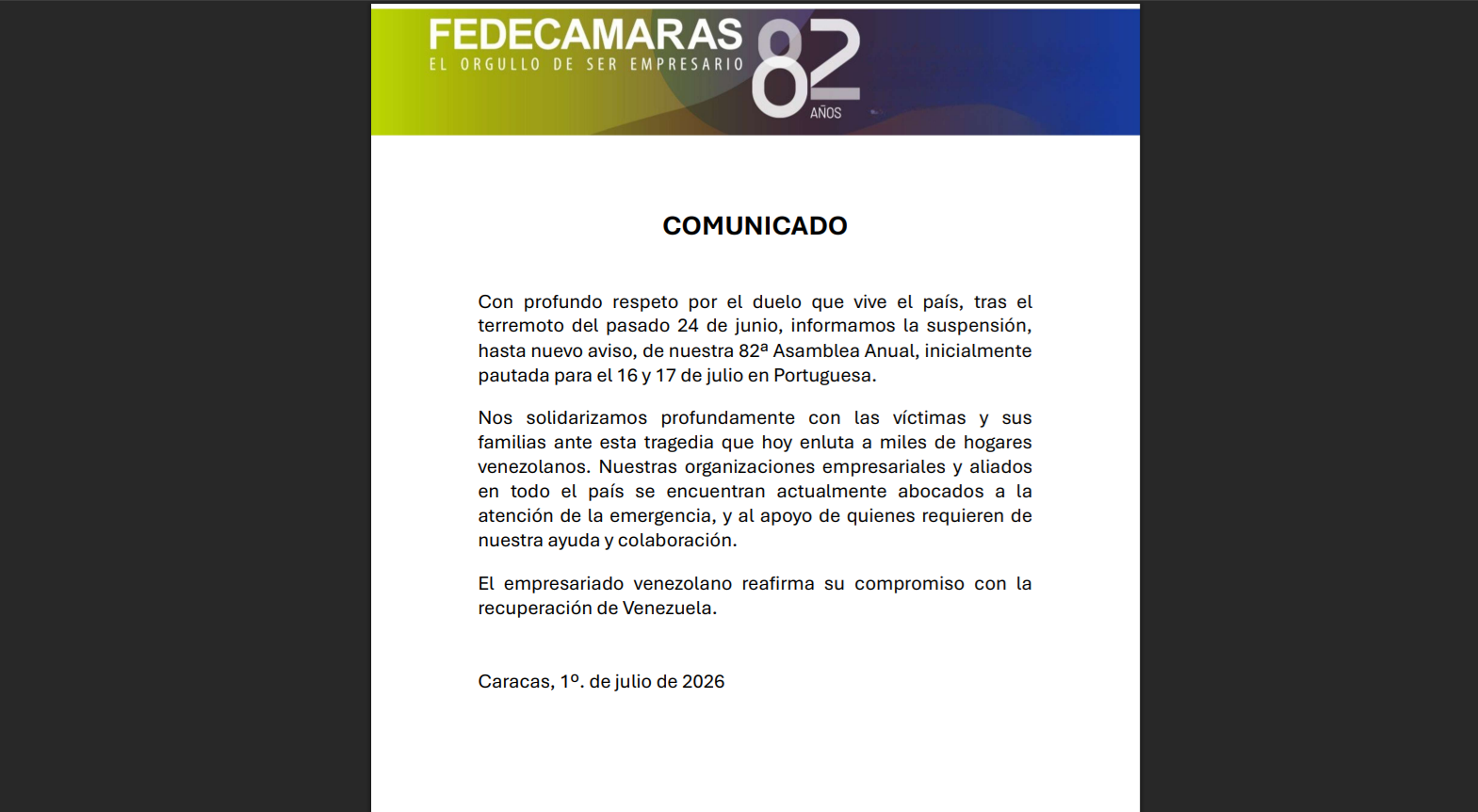 comunicado